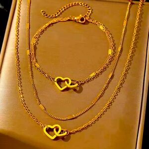 Love Necklace and Bracelet Set